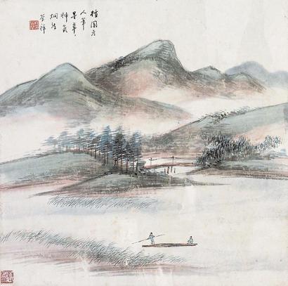 杨伯润 山水 立轴