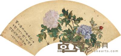 十五峰居士 花卉 镜片 19×54cm