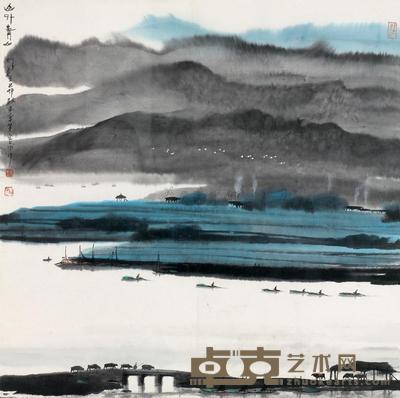 杨明义 1999年作 山外青山 镜框 67×67cm