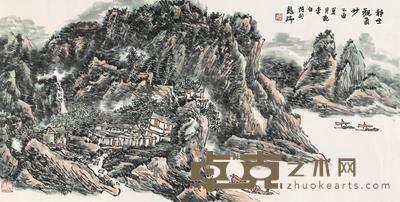 龙瑞 2005年作 静坐观象妙 镜心 69×137cm