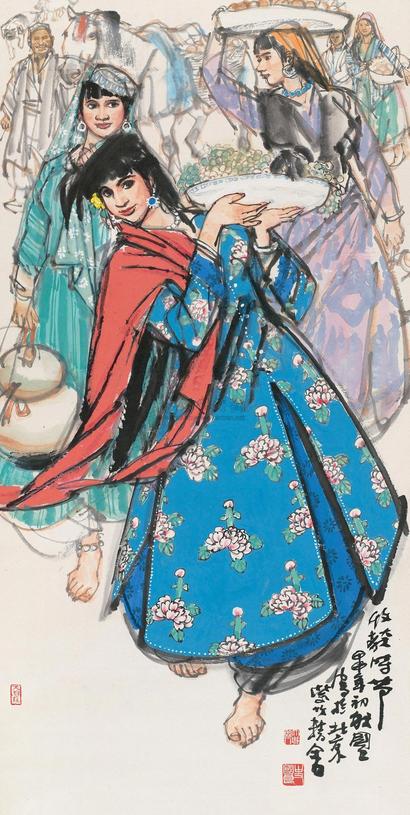史国良 2004年作 收获时节 立轴