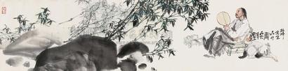 史国良 1998年作 板桥先生品竹图 镜框