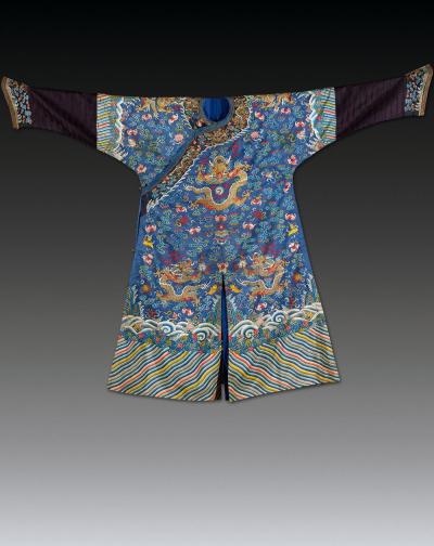 19世纪 蓝地龙袍