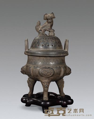 清 宜兴紫砂香熏 高26.5cm