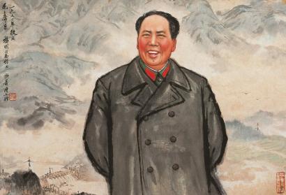 刘懋善 朱修立 1970年作 毛主席像 立轴