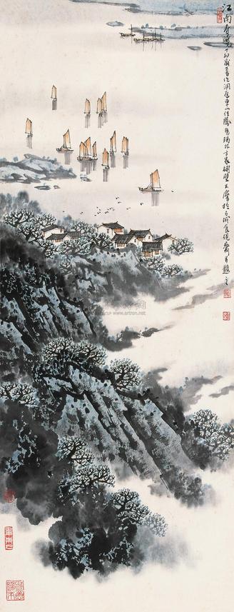 宋玉麟 1987年作 江南春晓 立轴