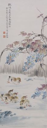 花鸟立轴