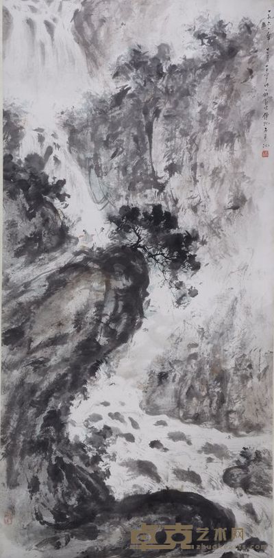 山水立轴 139×68