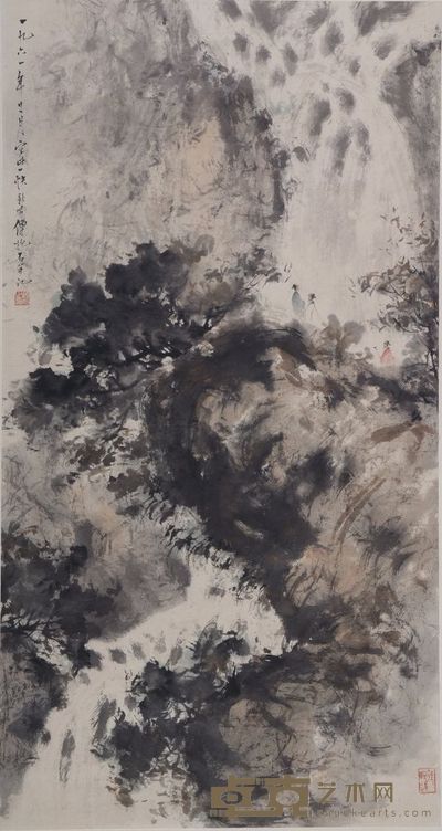 山水立轴 90×48
