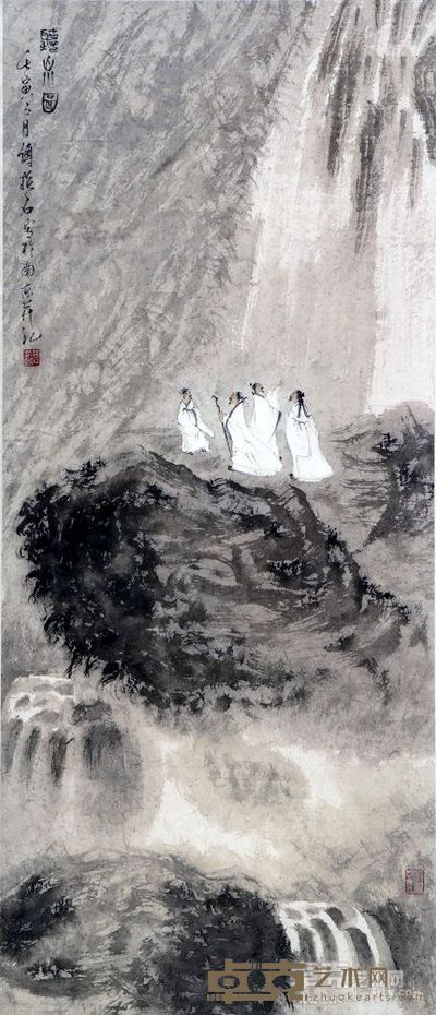 人物立轴 106×45