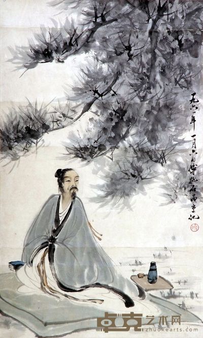 人物立轴 40×66