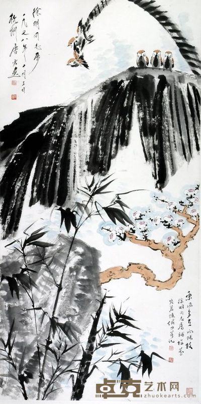 花卉立轴 135×70