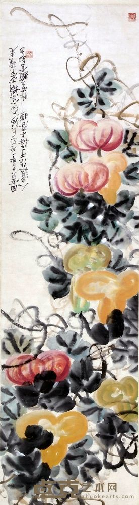 葫芦立轴 152×42