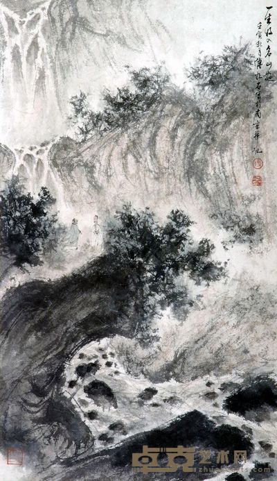山水立轴 76×43