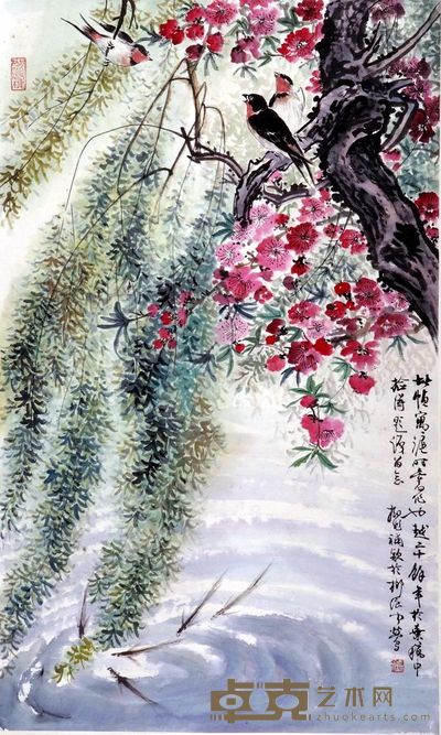 花鸟立轴 98×59