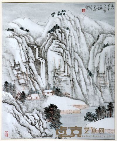 山水镜框 44×36