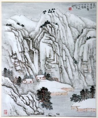 山水镜框