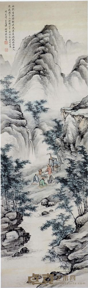 山水立轴 39×127