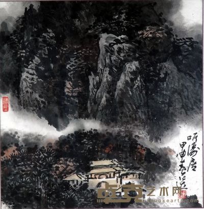 山水镜框 33×33