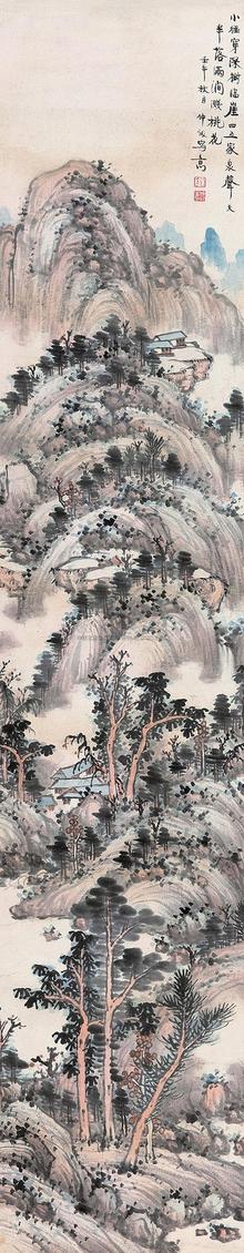 龙仲讱 小径通幽 立轴