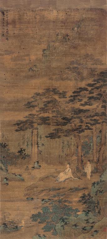 赵雍 （款） 1342年作 松泉高仕 立轴