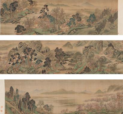 李世倬 陶渊明田园诗意图卷 手卷