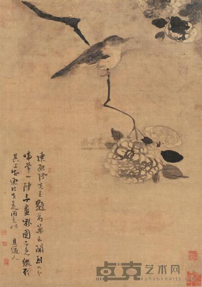 高其佩 辛卯（1711）年作   啼莺 立轴 68×47cm