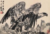 黄胄 戊午（1978）年作 苍鹰图 镜片
