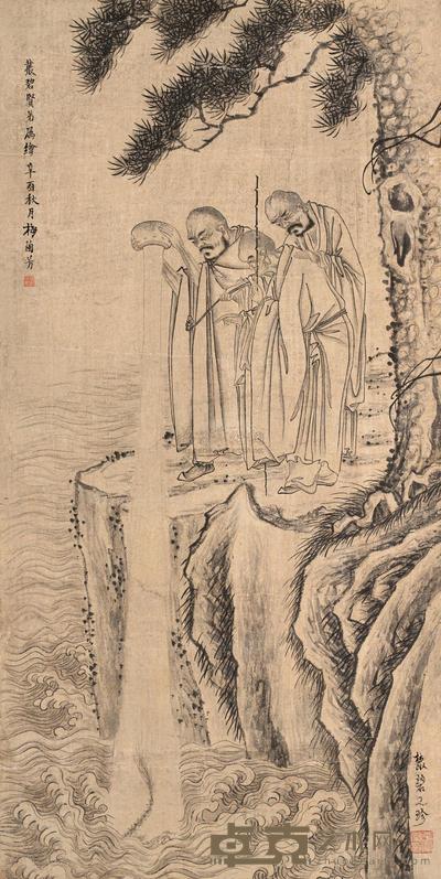 梅兰芳 辛酉（1921）年作 罗汉图 立轴 72×36cm