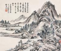 赵松声 仿北苑山水 立轴