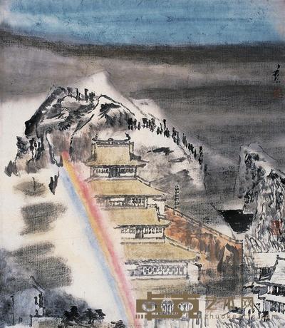 童中焘 彩虹 镜片 70×60cm