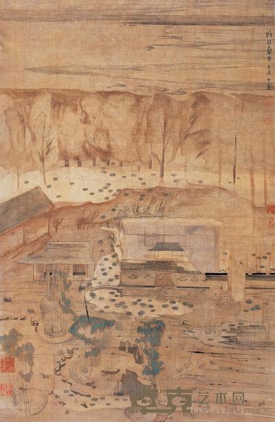 童中焘 戊辰（1988年）作 秋日兰亭 镜框 101×65.5cm