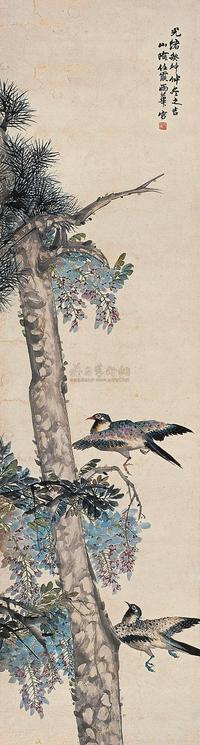 任霞 癸卯（1903年）作 花鸟 立轴