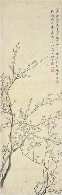 钱杜 梅花 立轴