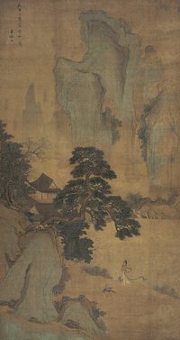 吕焕成 1678年作 松风瑞鹤图 立轴