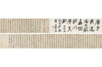 唐寅 1513年作 行书 送陶太痴教谕临川序卷 手卷