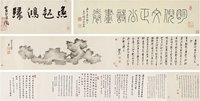 倪元璐 1638年作 书画合璧卷 手卷