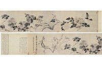 陈淳 1537年作 花卉卷 手卷