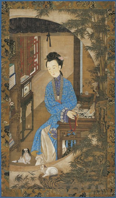 佚名 仕女 镜心 124×67cm