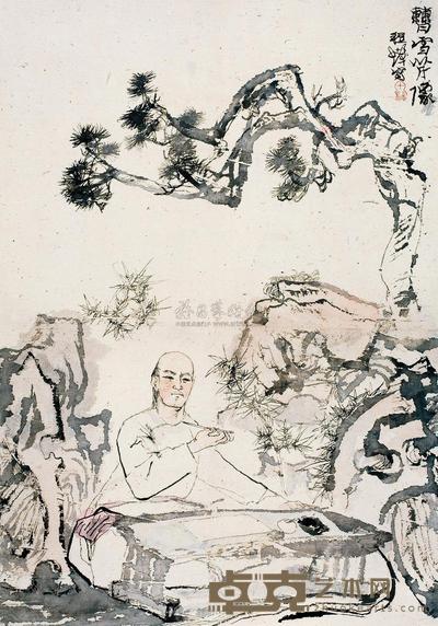 程十发 曹雪芹像 立轴 67×46cm