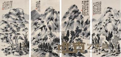 蒲华 1872年作 立轴 67×135cm