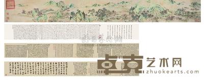 钱选 桃源图 手卷 画心205×23cm；跋文715×23cm