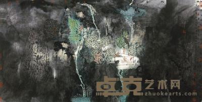 卢禹舜 论道图 镜心 68×137cm