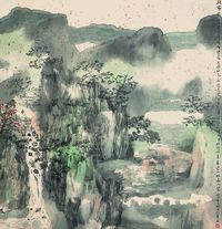 茹峰 山水 托片