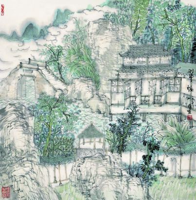 何加林 山水 单片