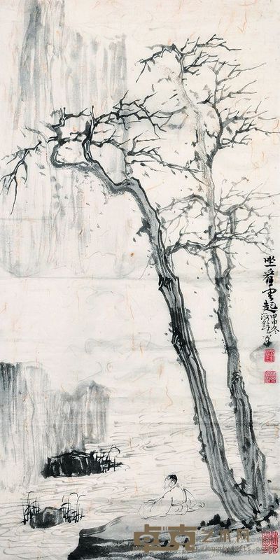 林海钟 山水 单片 65×33cm