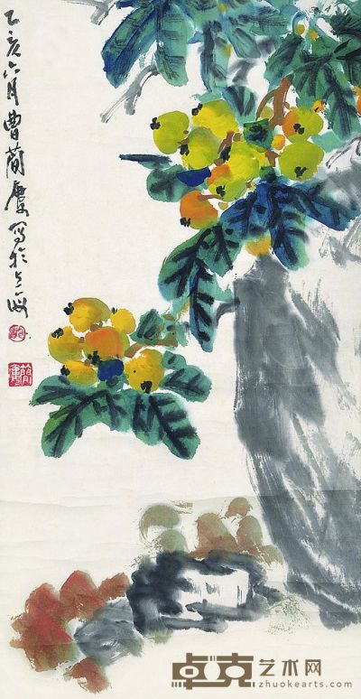 曹简楼 花卉 立轴 65×34cm