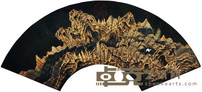董诰 扇面 镜框 60×16.5cm