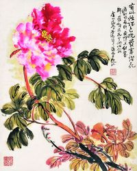 陆抑非 花卉 单片