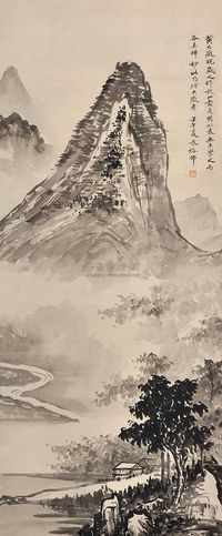 朱梅邨 秋山图 立轴